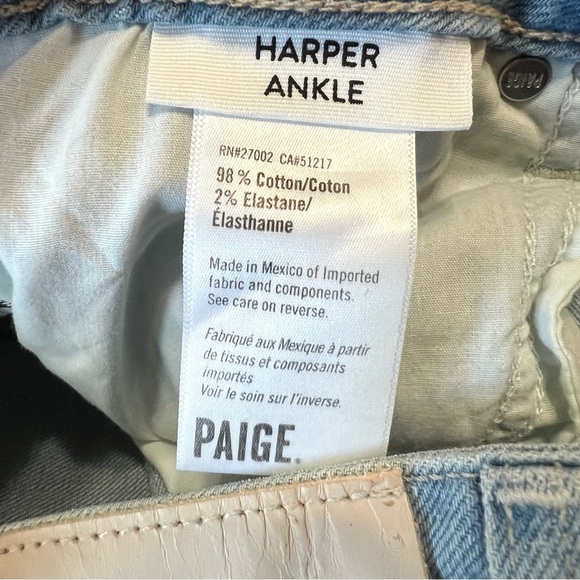 Paige NWT Vintage Collection Harper Wide Leg Light Wash Ankle Jeans Women’s 30 - Picture 13 of 14